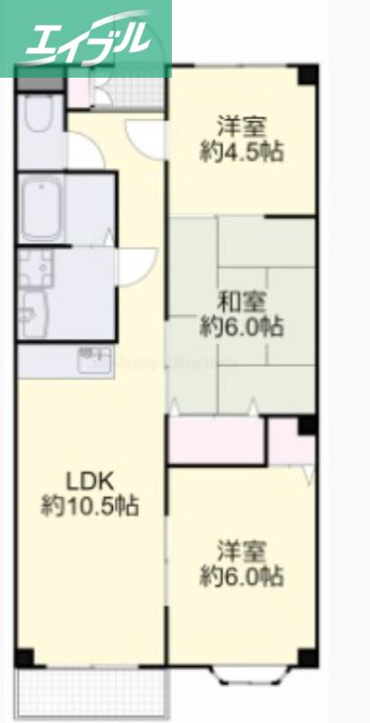 ファインシティ21(3LDK/3階)の間取り写真
