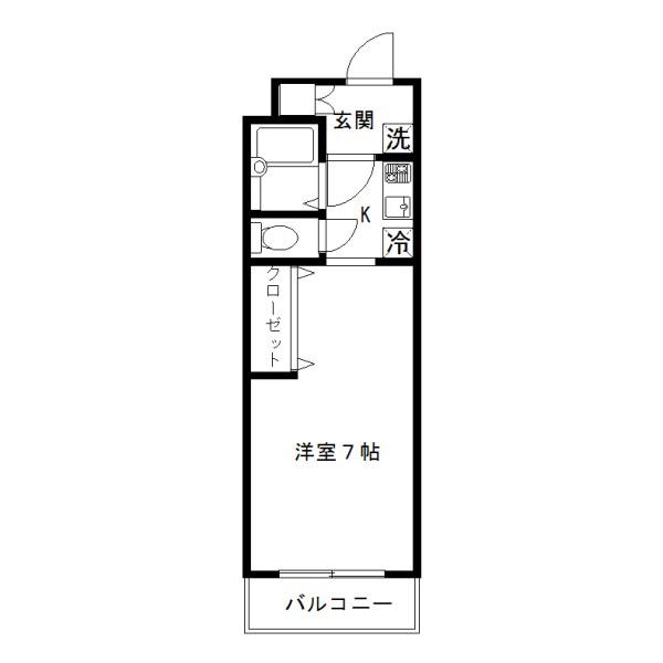 アイル荻窪PARTII(1K/2階)の間取り写真