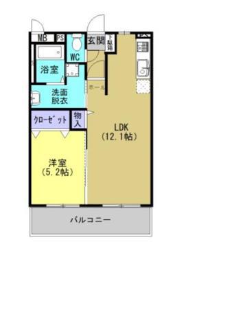 グラン コモード(1LDK/1階)の間取り写真