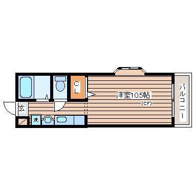 サンライズ志波町(ワンルーム/3階)の間取り写真