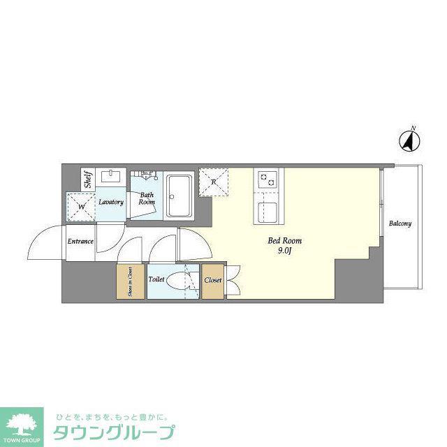 AIFLAT若松河田(ワンルーム/3階)の間取り写真