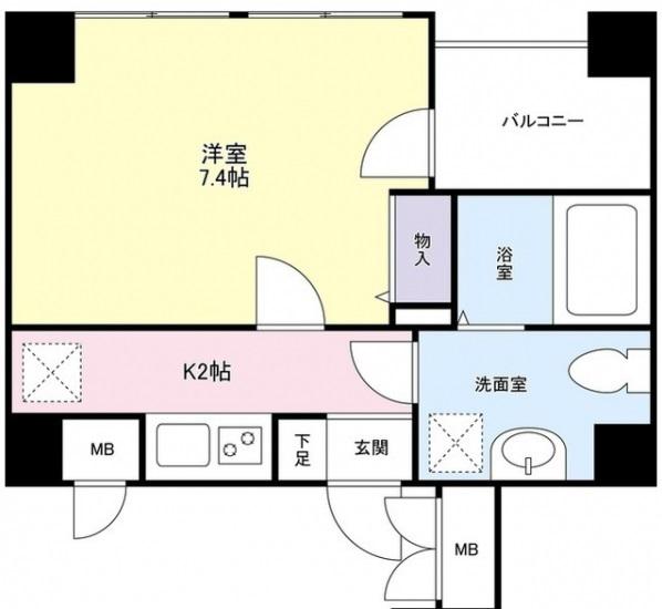 CASA・COCO(1K/3階)の間取り写真