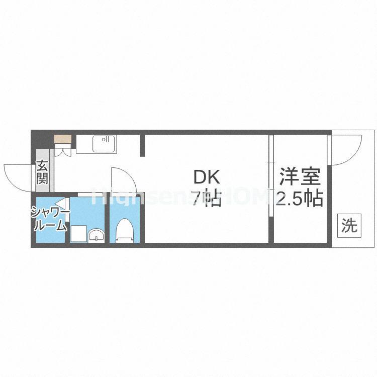 リエゾンコート大今里(1DK/3階)の間取り写真