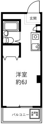 第2三誠ビル(ワンルーム/2階)の間取り写真