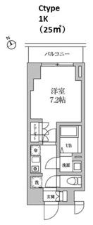 レジディア日本橋馬喰町II 11階(1K/11階)の間取り写真