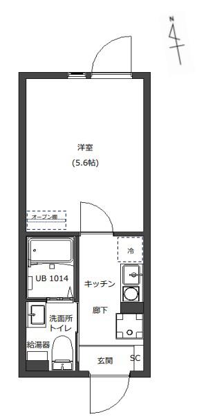 D-STYLE三ノ輪II(1K/1階)の間取り写真
