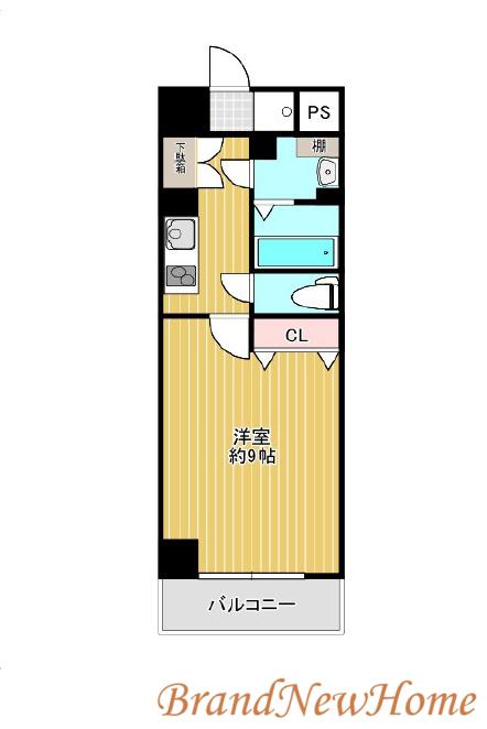 プレッツァ中百舌鳥(1K/6階)の間取り写真