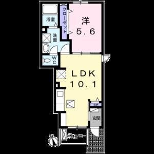 フェリシティ荒屋敷(1LDK/2階)の間取り写真