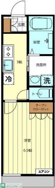 グリシーナ北習志野(1K/1階)の間取り写真