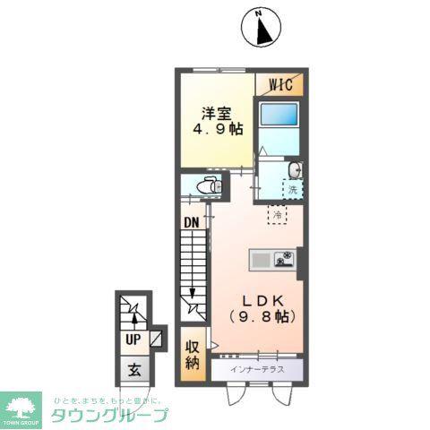JOYOUS松庵 -ジョイアス松庵-(1LDK/2階)の間取り写真