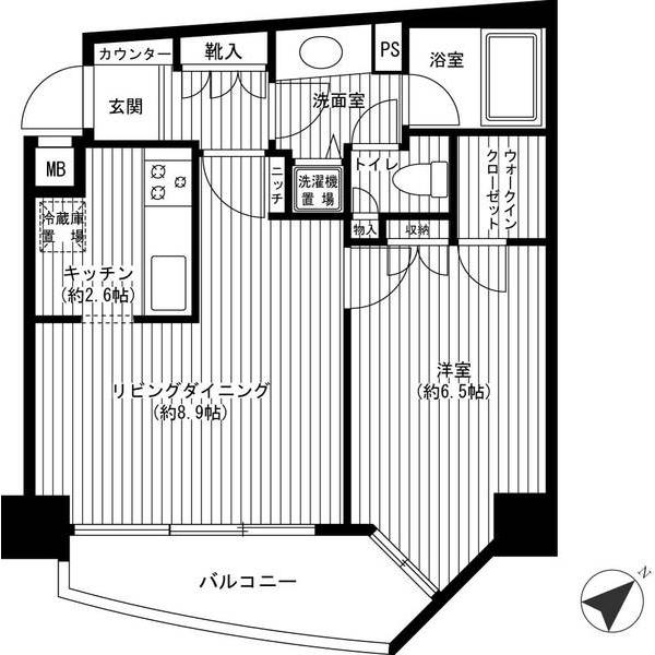 ジェイパーク本駒込(1LDK/4階)の間取り写真