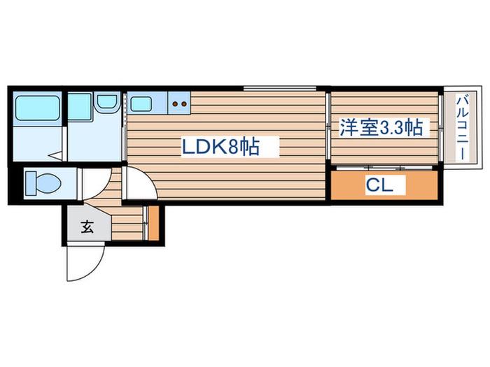 RIBORDONE(1LDK/3階)の間取り写真