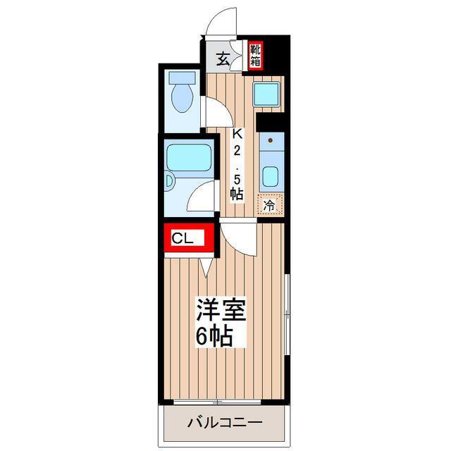 モンシェール錦糸町(1K/7階)の間取り写真