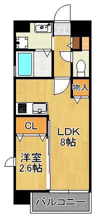 US RESIDENCE 門司港オーシャンテラス(1LDK/4階)の間取り写真