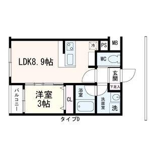 RESIDENCIA KIRAKU(1LDK/5階)の間取り写真