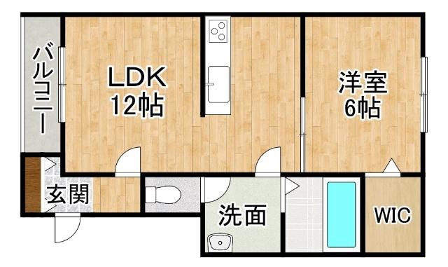 NIPE(1LDK/1階)の間取り写真