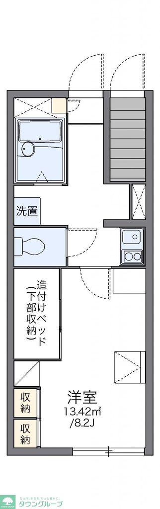 レオパレス飯野坂 Y K(1K/1階)の間取り写真