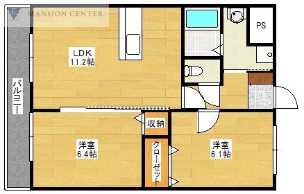 テルマ・オリゾンIII(2LDK/5階)の間取り写真