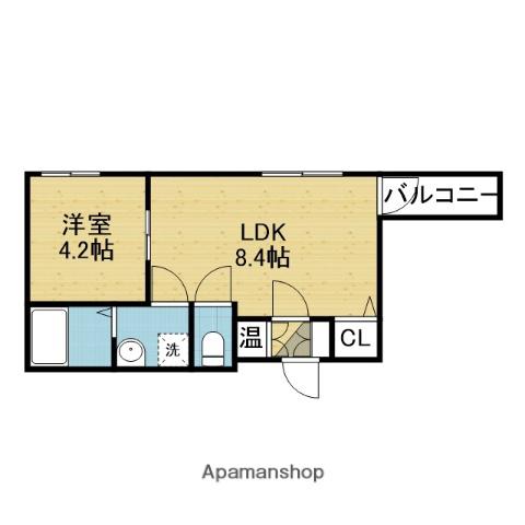 F ASECIA NANA(1LDK/3階)の間取り写真