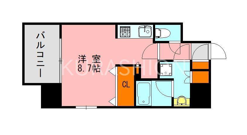 LANDIC N313(ワンルーム/8階)の間取り写真