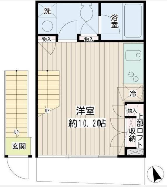 FLEG自由が丘EL(ワンルーム/1階)の間取り写真