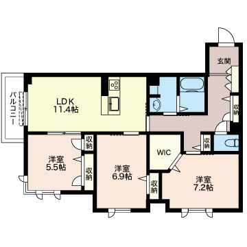 グリーンステージ(3LDK/2階)の間取り写真