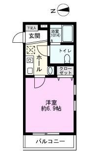 ヒューマンパレス柏IV(1K/3階)の間取り写真