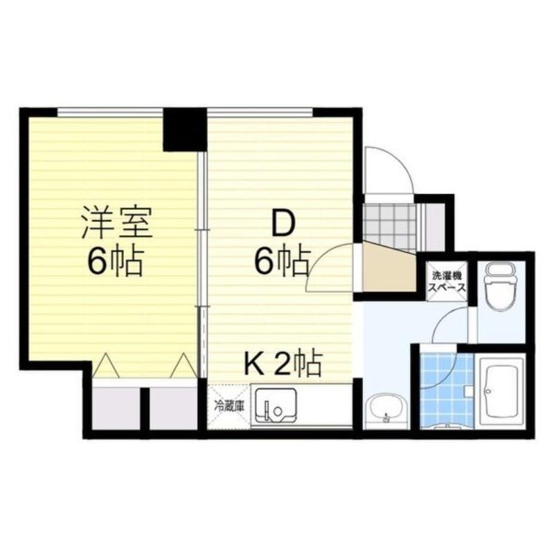 マイルーム澄川(1DK/4階)の間取り写真
