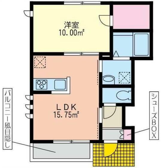 ヴィラ・プラージュ(1LDK/1階)の間取り写真