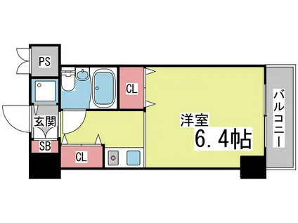 ロマネスク六甲第2(1K/3階)の間取り写真