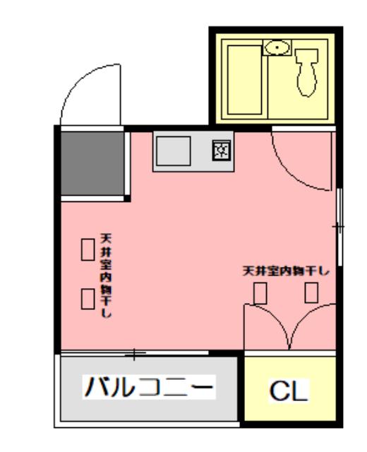 古川橋ハイツ(ワンルーム/3階)の間取り写真