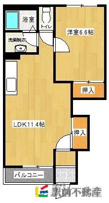 レジデンス響(1LDK/1階)の間取り写真