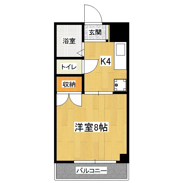 ルピナス321(1K/3階)の間取り写真