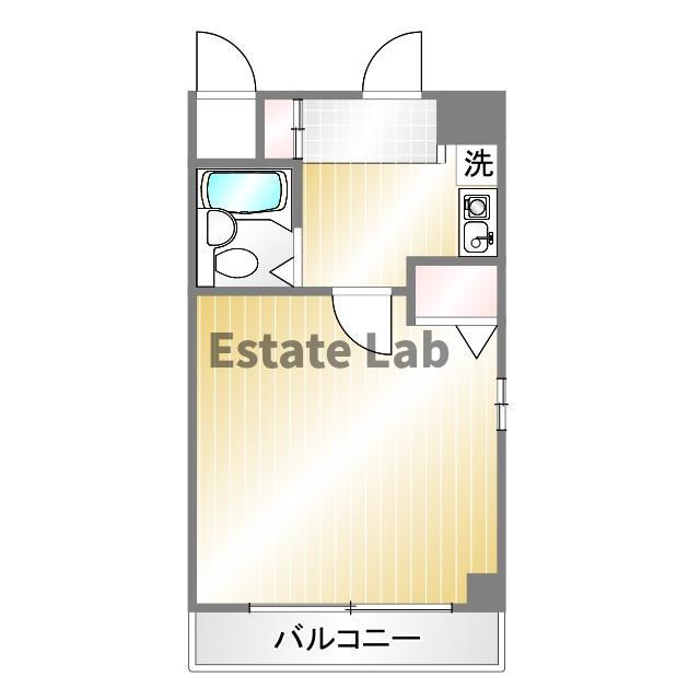 スカイコート(1K/3階)の間取り写真
