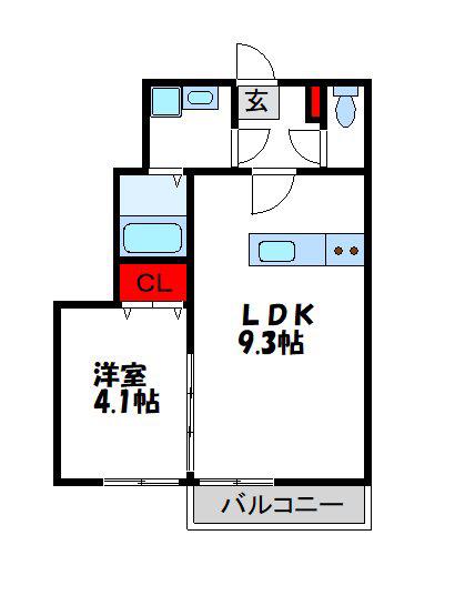 IBUKI壱番館(1LDK/1階)の間取り写真