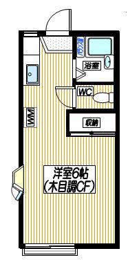 ベスタハウス(ワンルーム/2階)の間取り写真