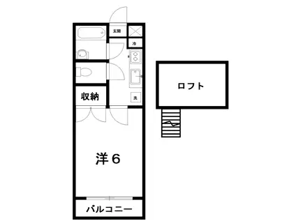 FORBITEZZA中央台(1K/3階)の間取り写真