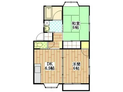 メゾンタキグチ(2DK/2階)の間取り写真