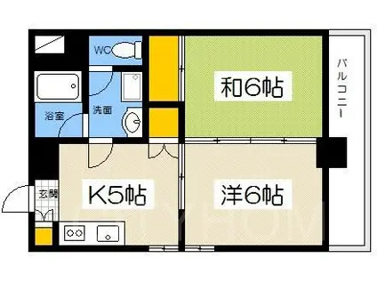 リリーフ中田(2DK/2階)の間取り写真