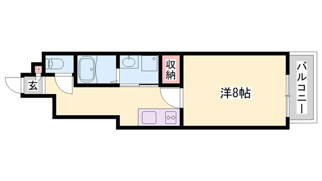 CLARUS GLANZ(1K/1階)の間取り写真