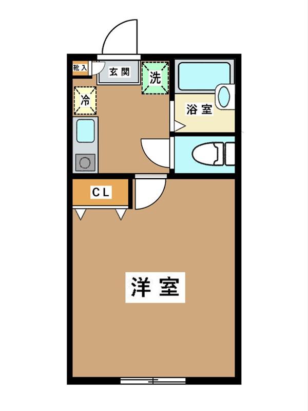 マンション王子(1K/1階)の間取り写真