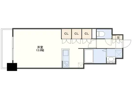 RJRプレシア三芳町(ワンルーム/10階)の間取り写真