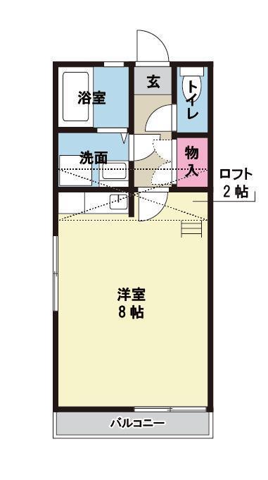 エスポワール(ワンルーム/3階)の間取り写真