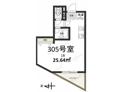 仲六郷レジデンス(ワンルーム/3階)の間取り写真
