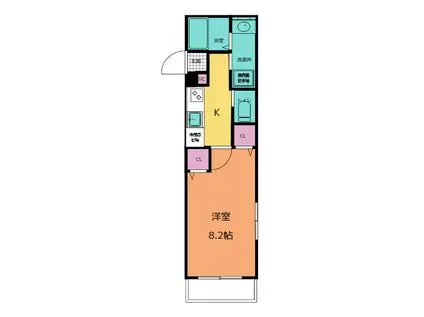 LIBERTA.K(1K/4階)の間取り写真