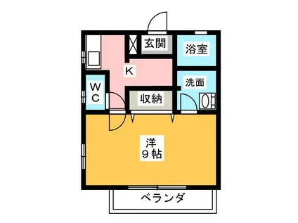 ヴィラ アイル(1K/1階)の間取り写真