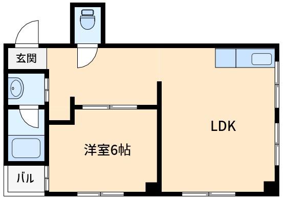 エンシン北大阪ビル(1LDK/5階)の間取り写真