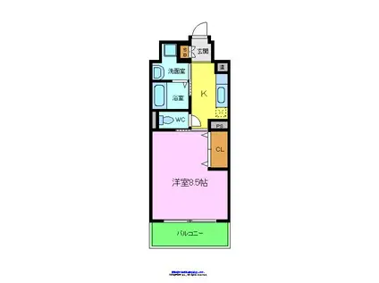 フィオレ・レジデンス出島海岸通(1K/5階)の間取り写真