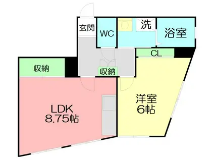 アールズコート(1LDK/1階)の間取り写真