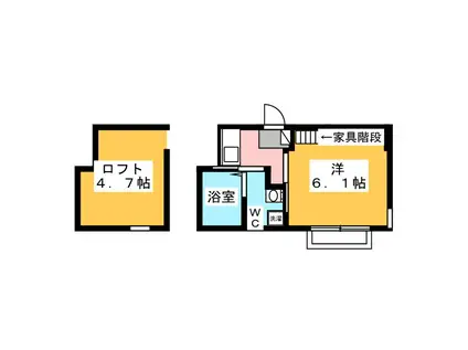 フロントアベニュー生田(1K/1階)の間取り写真